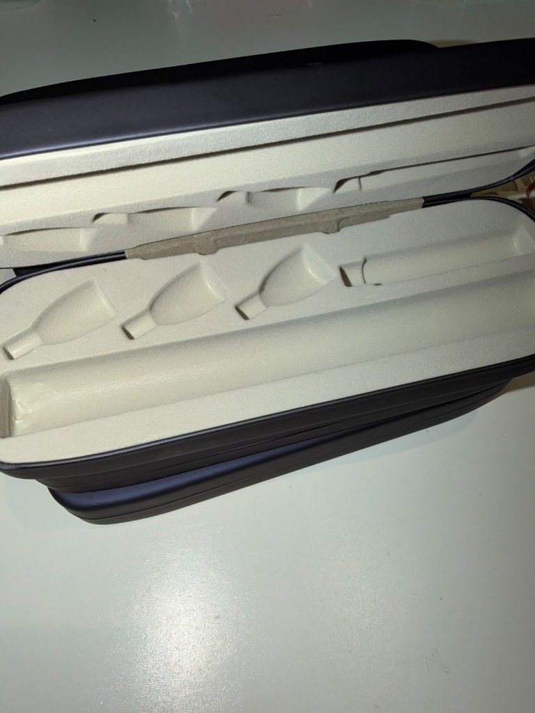 Open hard case from stock
